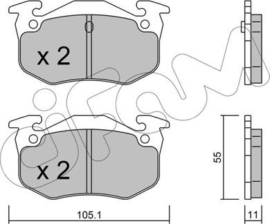 Cifam 822-038-0 - Kit de plaquettes de frein, frein à disque cwaw.fr