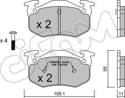 Cifam 822-038-1 - Kit de plaquettes de frein, frein à disque cwaw.fr