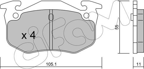 Cifam 822-038-2 - Kit de plaquettes de frein, frein à disque cwaw.fr