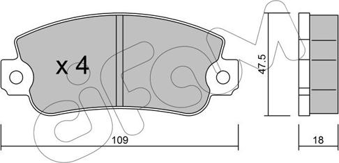 Cifam 822-033-0 - Kit de plaquettes de frein, frein à disque cwaw.fr