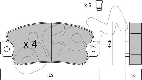 Cifam 822-033-1 - Kit de plaquettes de frein, frein à disque cwaw.fr