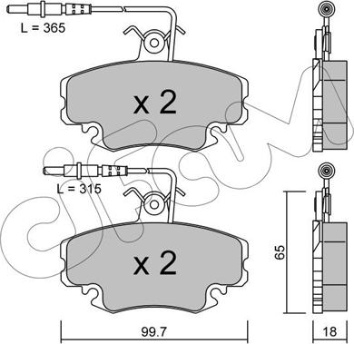 Cifam 822-032-1 - Kit de plaquettes de frein, frein à disque cwaw.fr