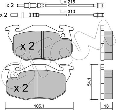 Cifam 822-037-4 - Kit de plaquettes de frein, frein à disque cwaw.fr