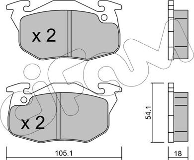 Cifam 822-037-5 - Kit de plaquettes de frein, frein à disque cwaw.fr