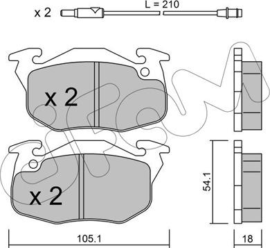 Cifam 822-037-0 - Kit de plaquettes de frein, frein à disque cwaw.fr