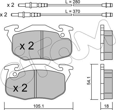 Cifam 822-037-1 - Kit de plaquettes de frein, frein à disque cwaw.fr