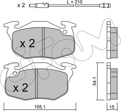 Cifam 822-037-3 - Kit de plaquettes de frein, frein à disque cwaw.fr