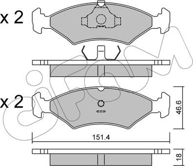 Cifam 822-029-0 - Kit de plaquettes de frein, frein à disque cwaw.fr