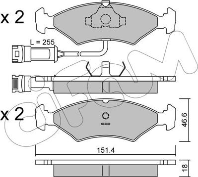 Cifam 822-029-1 - Kit de plaquettes de frein, frein à disque cwaw.fr