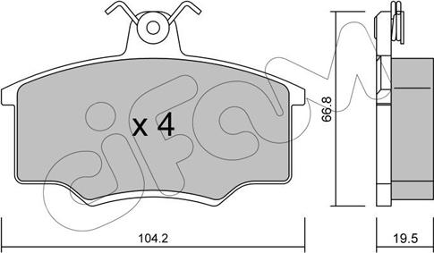 Cifam 822-024-0 - Kit de plaquettes de frein, frein à disque cwaw.fr