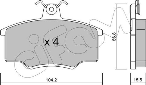 Cifam 822-024-1 - Kit de plaquettes de frein, frein à disque cwaw.fr