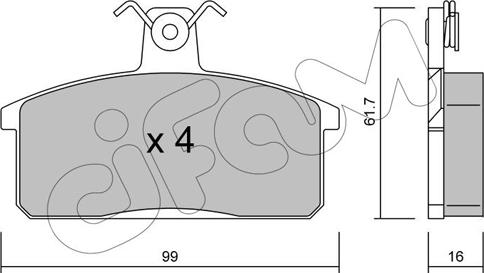 Cifam 822-026-0 - Kit de plaquettes de frein, frein à disque cwaw.fr