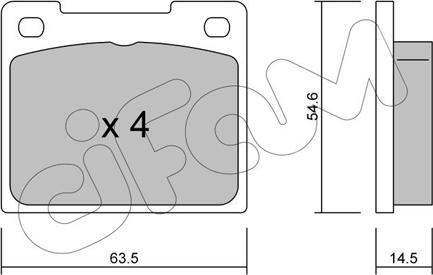 Cifam 822-020-0 - Kit de plaquettes de frein, frein à disque cwaw.fr