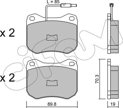 Cifam 822-021-0 - Kit de plaquettes de frein, frein à disque cwaw.fr