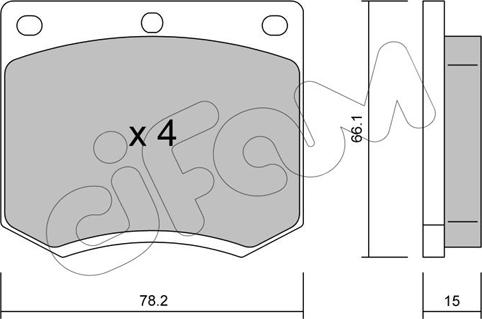 Cifam 822-023-0 - Kit de plaquettes de frein, frein à disque cwaw.fr