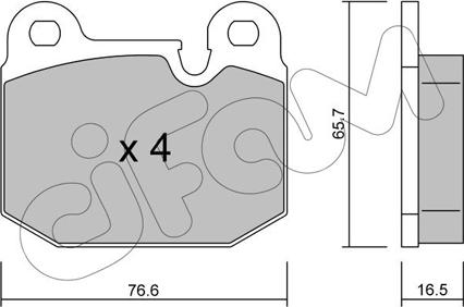 Cifam 822-027-0 - Kit de plaquettes de frein, frein à disque cwaw.fr