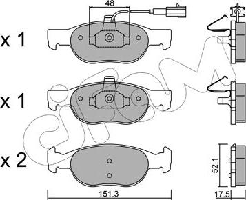 Cifam 822-079-0 - Kit de plaquettes de frein, frein à disque cwaw.fr