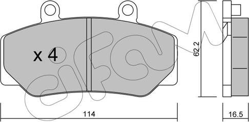 Cifam 822-075-0 - Kit de plaquettes de frein, frein à disque cwaw.fr