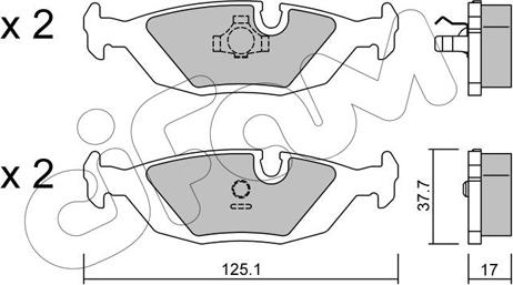 Cifam 822-070-1 - Kit de plaquettes de frein, frein à disque cwaw.fr