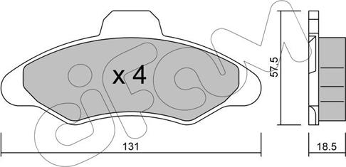 Cifam 822-071-0 - Kit de plaquettes de frein, frein à disque cwaw.fr