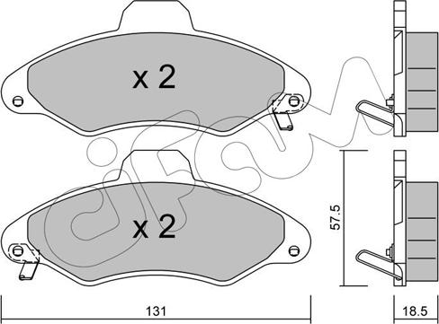 Cifam 822-071-1 - Kit de plaquettes de frein, frein à disque cwaw.fr