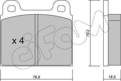 Cifam 822-078-0 - Kit de plaquettes de frein, frein à disque cwaw.fr