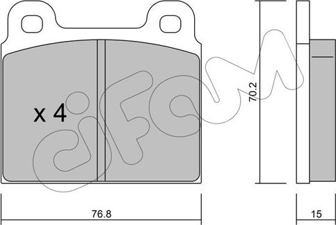 Cifam 822-078-1 - Kit de plaquettes de frein, frein à disque cwaw.fr