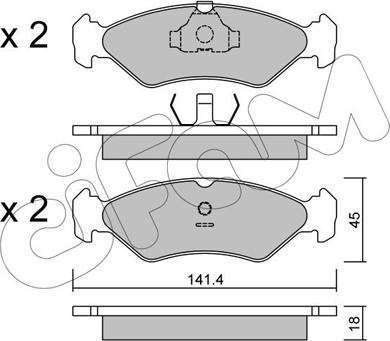 Cifam 822-073-0 - Kit de plaquettes de frein, frein à disque cwaw.fr