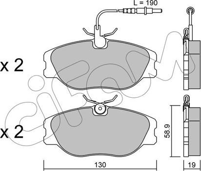 Cifam 822-072-4 - Kit de plaquettes de frein, frein à disque cwaw.fr