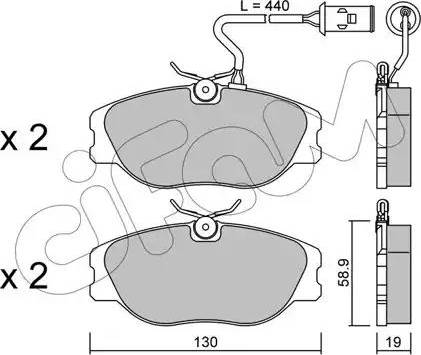 Cifam 822-072-0 - Kit de plaquettes de frein, frein à disque cwaw.fr