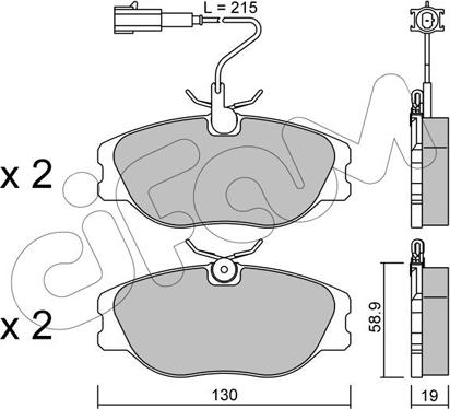 Cifam 822-072-1 - Kit de plaquettes de frein, frein à disque cwaw.fr