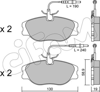 Cifam 822-072-3 - Kit de plaquettes de frein, frein à disque cwaw.fr