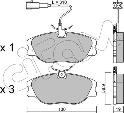 Cifam 822-072-2 - Kit de plaquettes de frein, frein à disque cwaw.fr