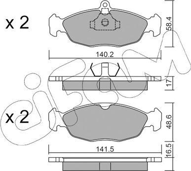 Cifam 822-077-0 - Kit de plaquettes de frein, frein à disque cwaw.fr