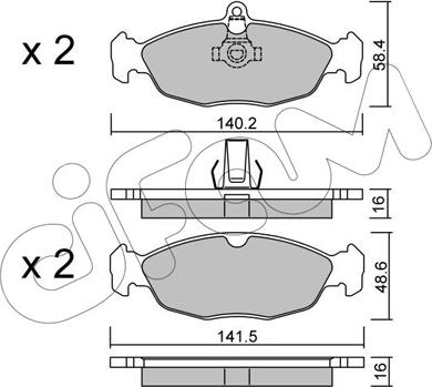 Cifam 822-077-1 - Kit de plaquettes de frein, frein à disque cwaw.fr