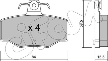 Cifam 822-199-0 - Kit de plaquettes de frein, frein à disque cwaw.fr