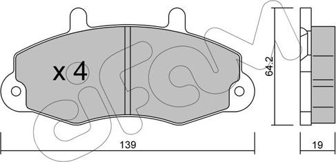 Cifam 822-194-0 - Kit de plaquettes de frein, frein à disque cwaw.fr