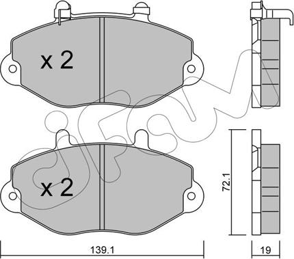 Cifam 822-195-1 - Kit de plaquettes de frein, frein à disque cwaw.fr