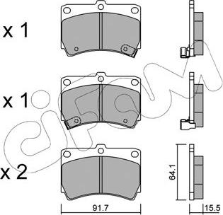 Cifam 822-196-0 - Kit de plaquettes de frein, frein à disque cwaw.fr