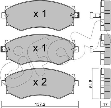 Cifam 822-190-1 - Kit de plaquettes de frein, frein à disque cwaw.fr