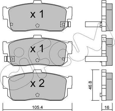 Cifam 822-193-1 - Kit de plaquettes de frein, frein à disque cwaw.fr