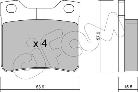 Cifam 822-192-1 - Kit de plaquettes de frein, frein à disque cwaw.fr