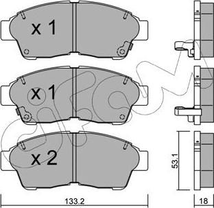 Cifam 822-149-0 - Kit de plaquettes de frein, frein à disque cwaw.fr