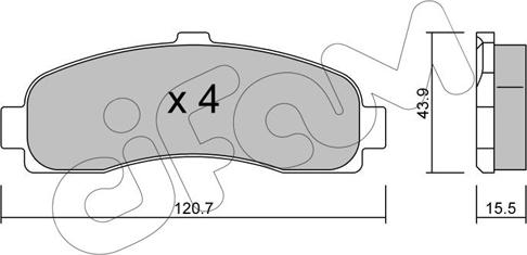 Cifam 822-145-0 - Kit de plaquettes de frein, frein à disque cwaw.fr