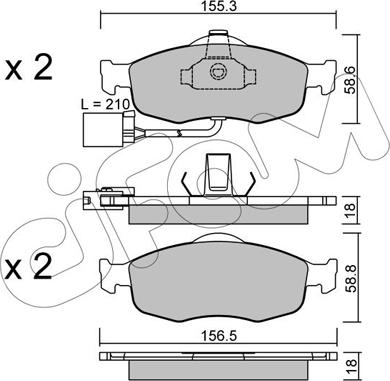 Cifam 822-146-1 - Kit de plaquettes de frein, frein à disque cwaw.fr