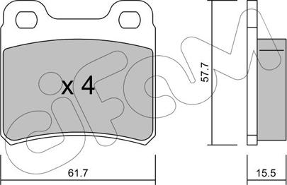 Cifam 822-141-0 - Kit de plaquettes de frein, frein à disque cwaw.fr