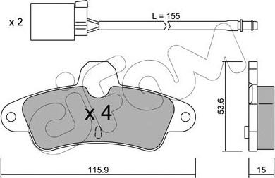 Cifam 822-143-0K - Kit de plaquettes de frein, frein à disque cwaw.fr