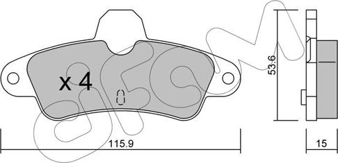 Cifam 822-143-0 - Kit de plaquettes de frein, frein à disque cwaw.fr