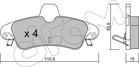 Cifam 822-143-1 - Kit de plaquettes de frein, frein à disque cwaw.fr