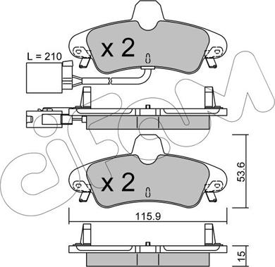 Cifam 822-143-2 - Kit de plaquettes de frein, frein à disque cwaw.fr